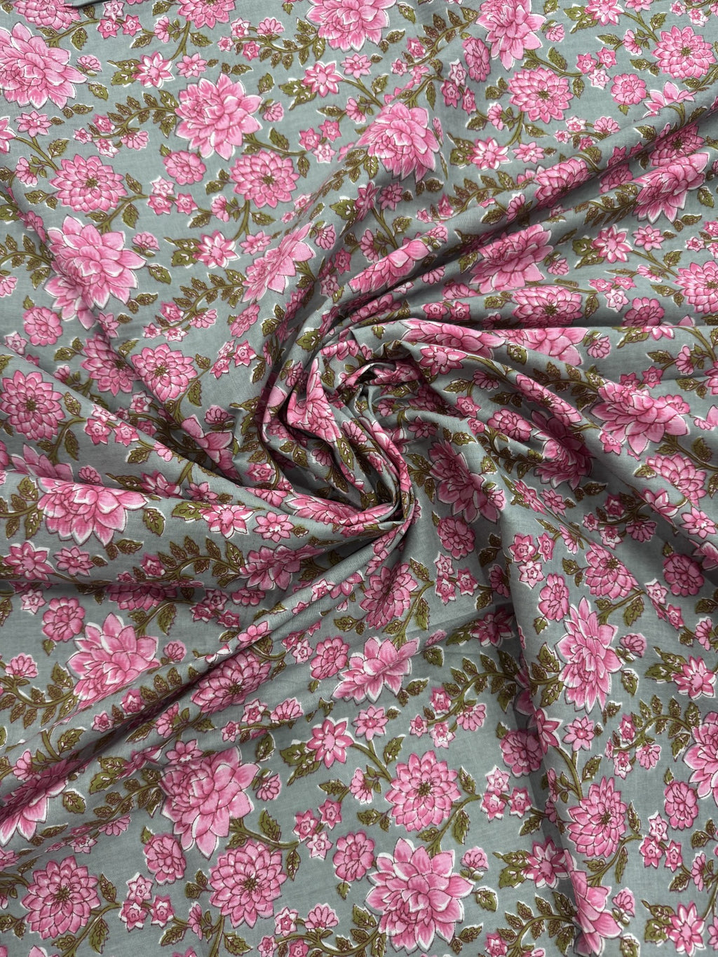 Cotton Grey/Floral
