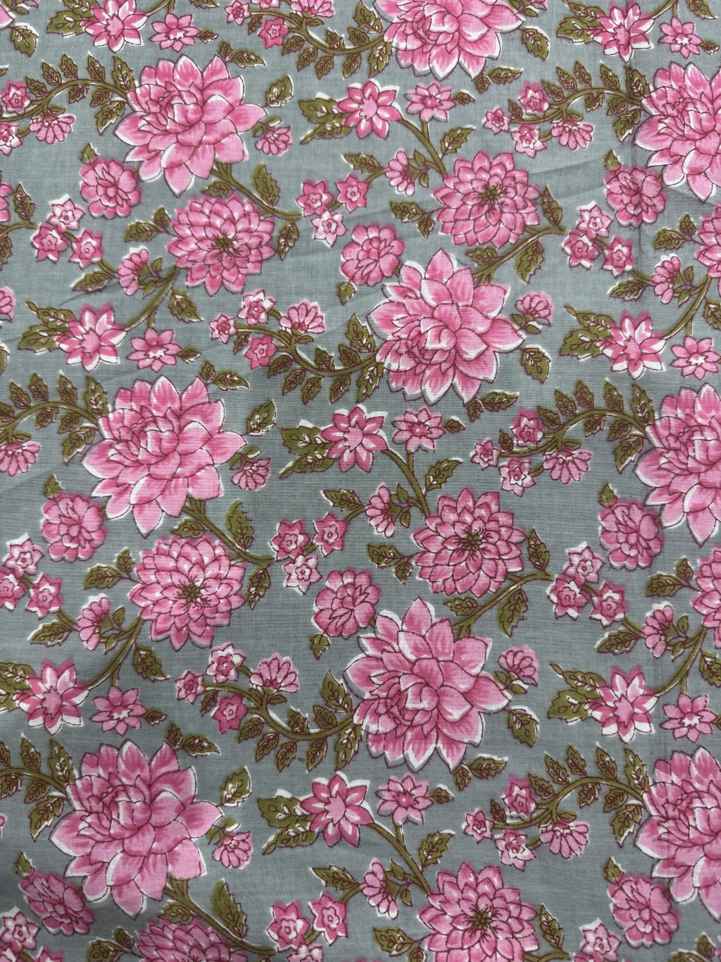 Cotton Grey/Floral