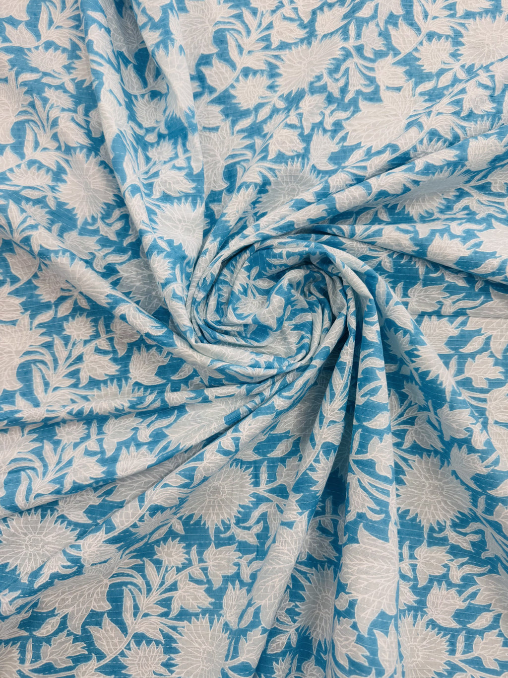 Cotton Turquoise/Floral