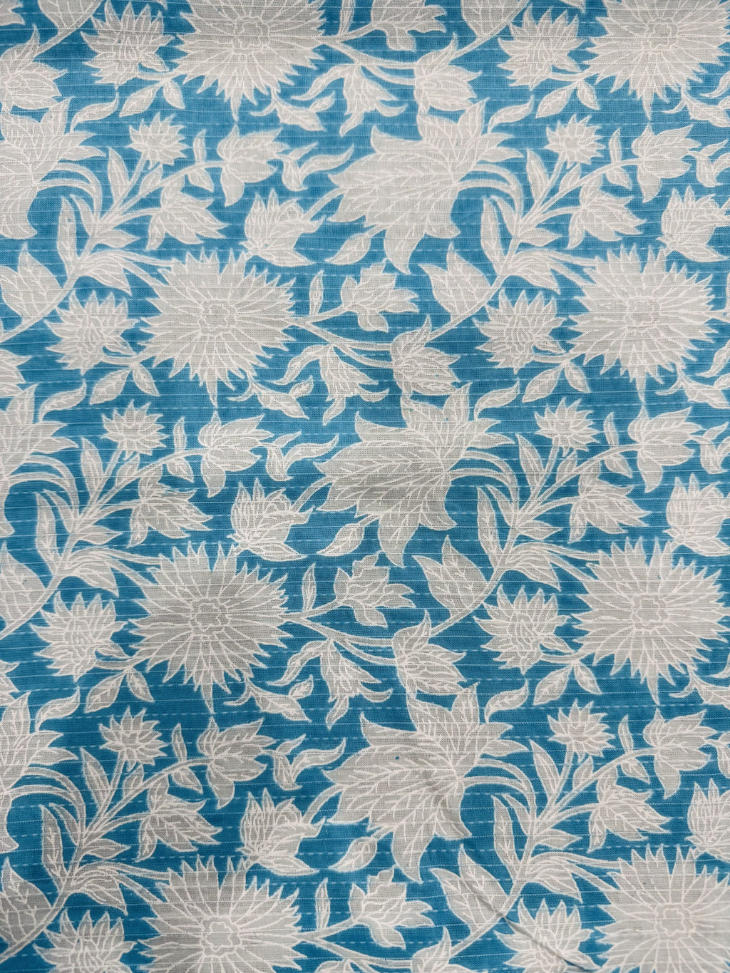 Cotton Turquoise/Floral