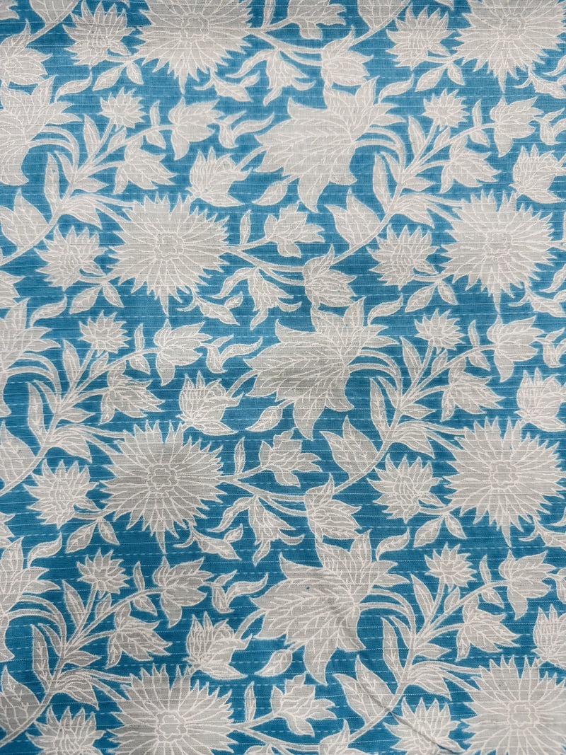 Cotton Turquoise/Floral