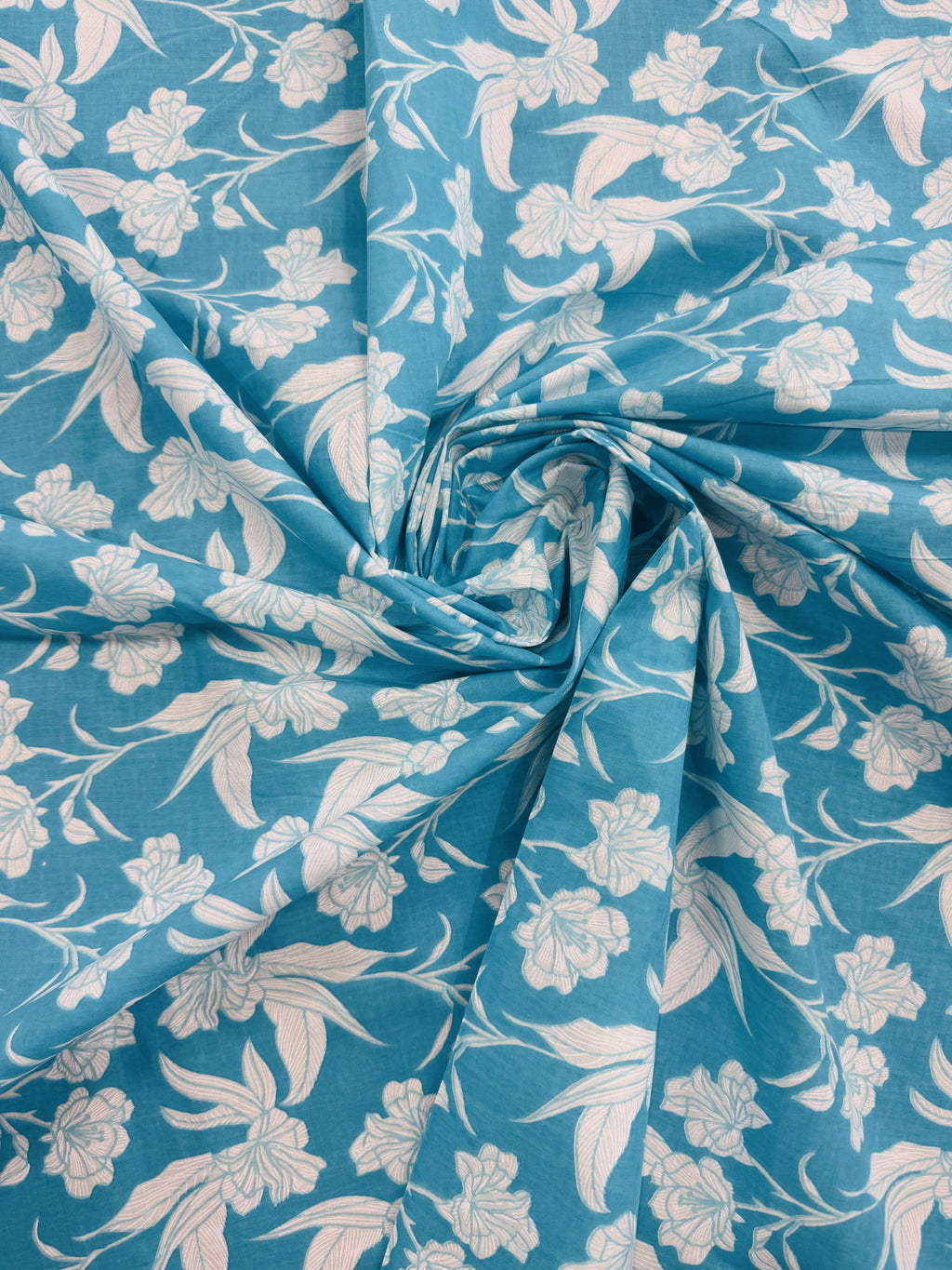 Cotton Blue/Floral