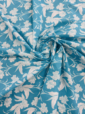 Cotton Blue/Floral