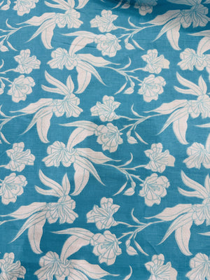 Cotton Blue/Floral