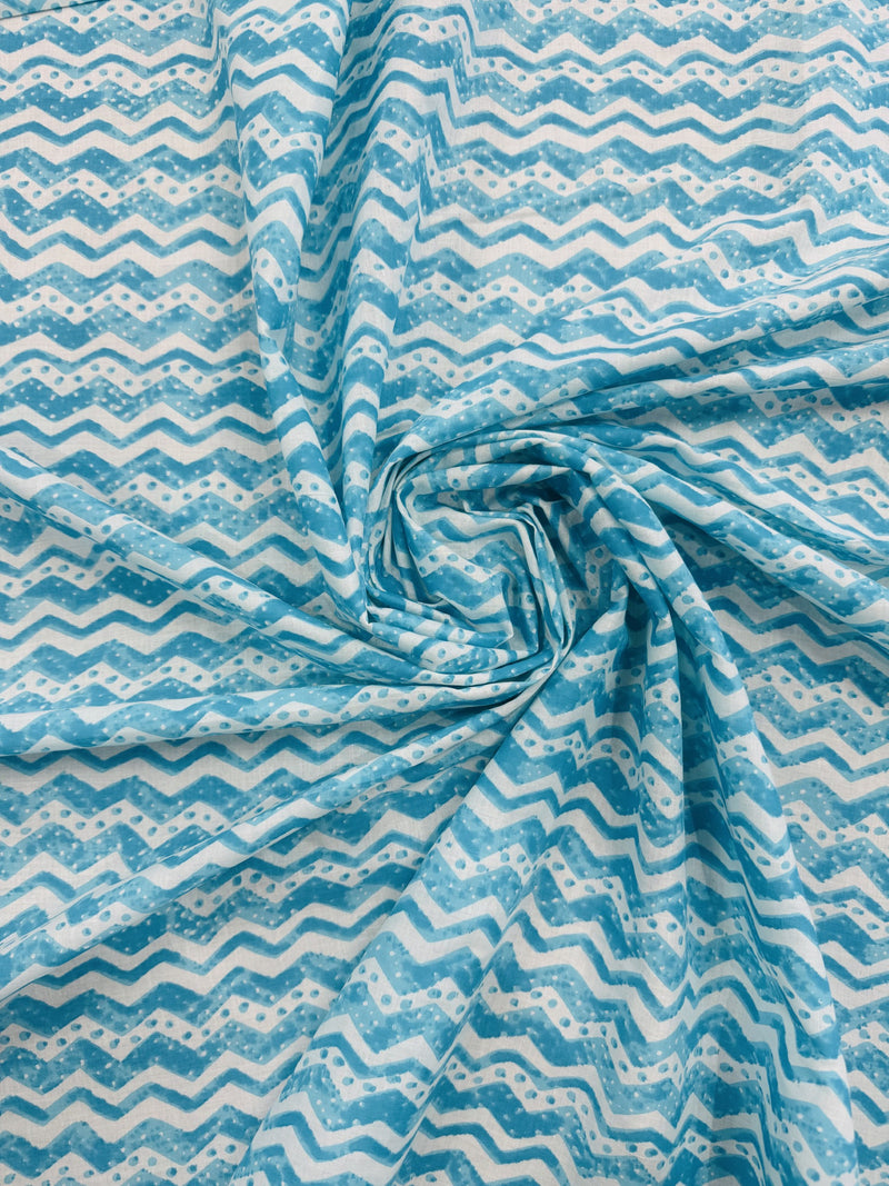 Cotton Blue/Lines