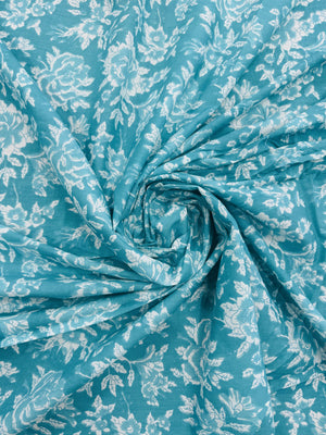 Cotton Aqua/Floral