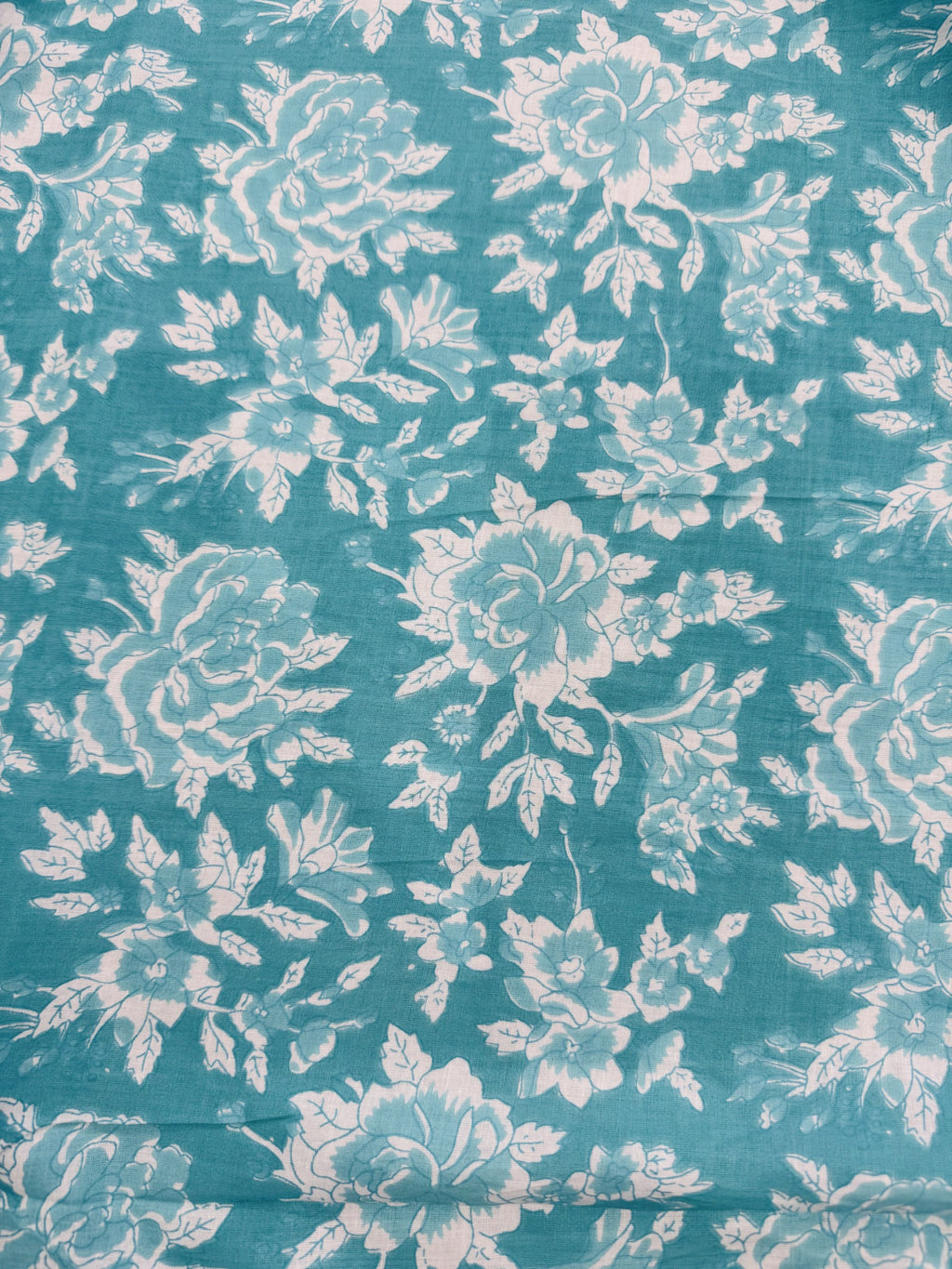 Cotton Aqua/Floral