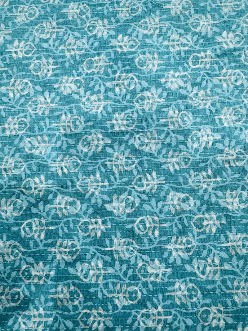 Cotton Aqua/Printed