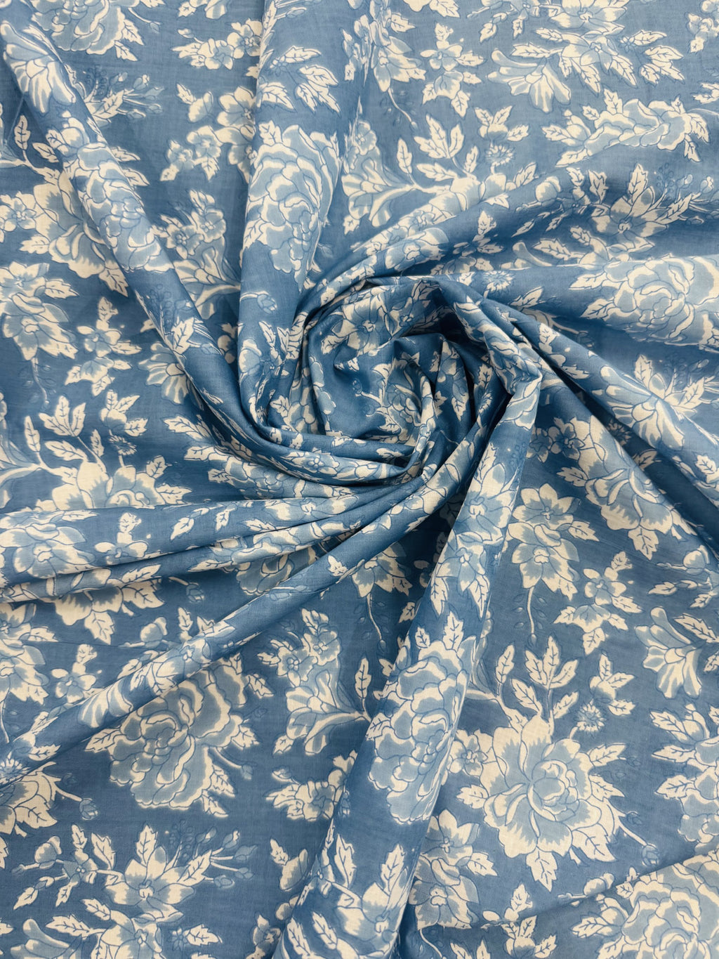 Cotton Blue/Floral