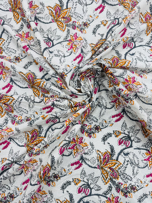 Cotton Off-white/Floral Print