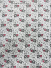 Cotton White/Grey Floral