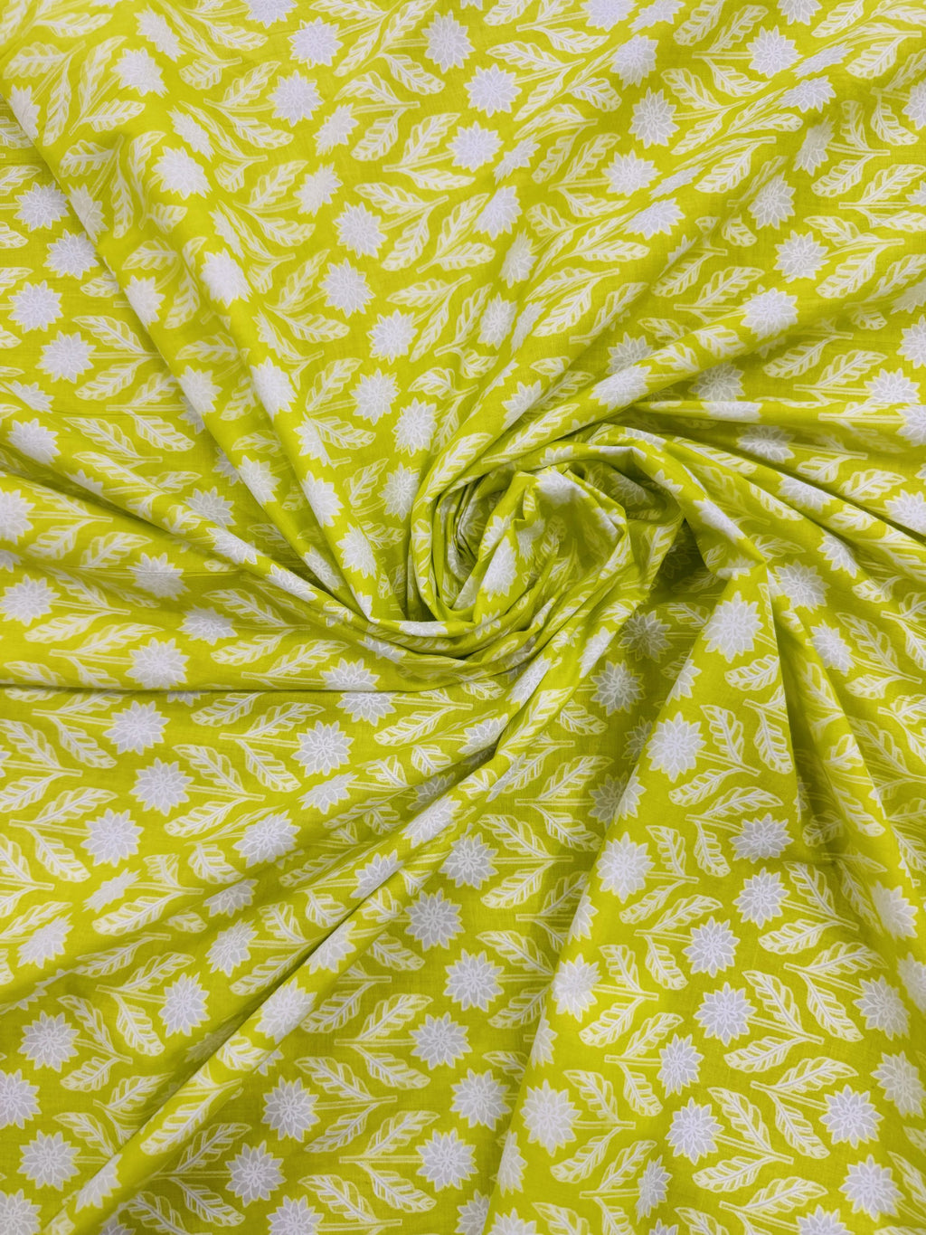 Cotton Lime/White Floral