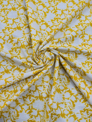 Cotton Yellow/White Floral