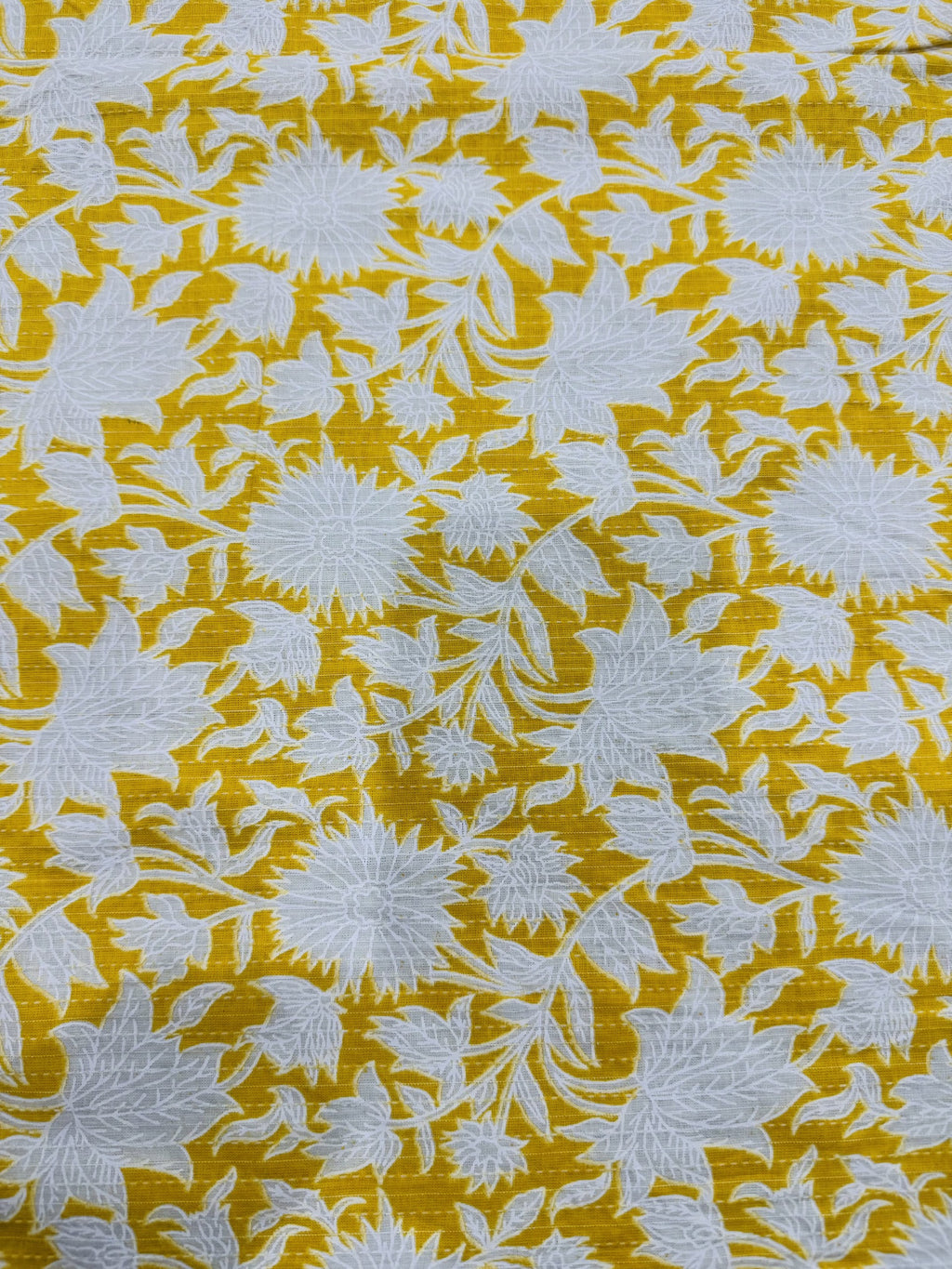 Cotton Yellow/White Floral