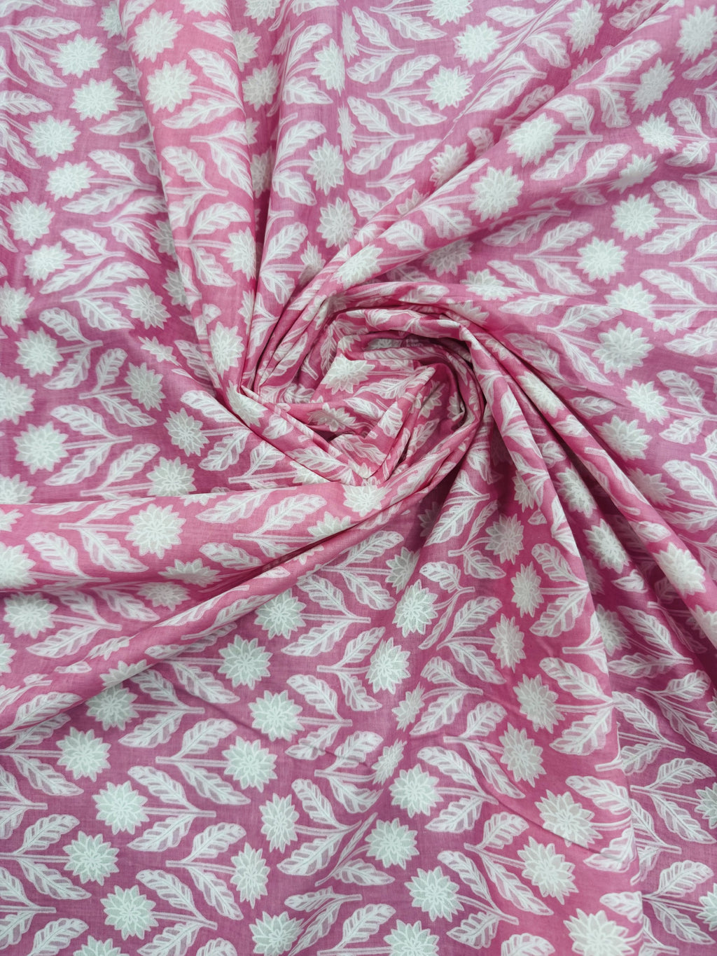 Cotton Pink/White Print