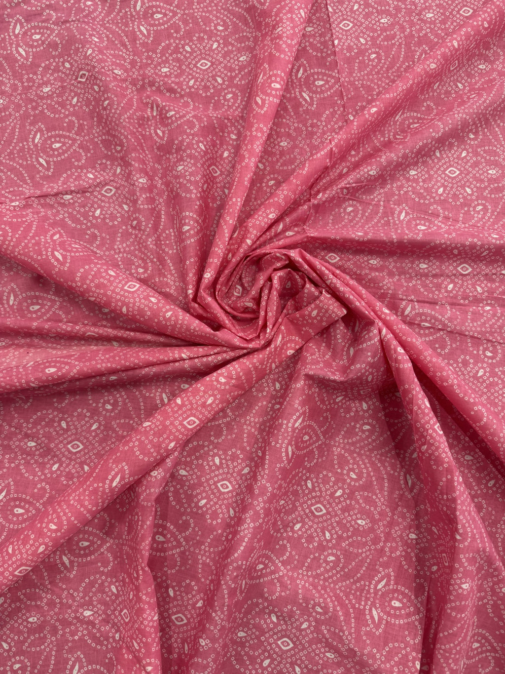 Cotton Pink/White Print