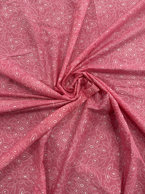 Cotton Pink/White Print