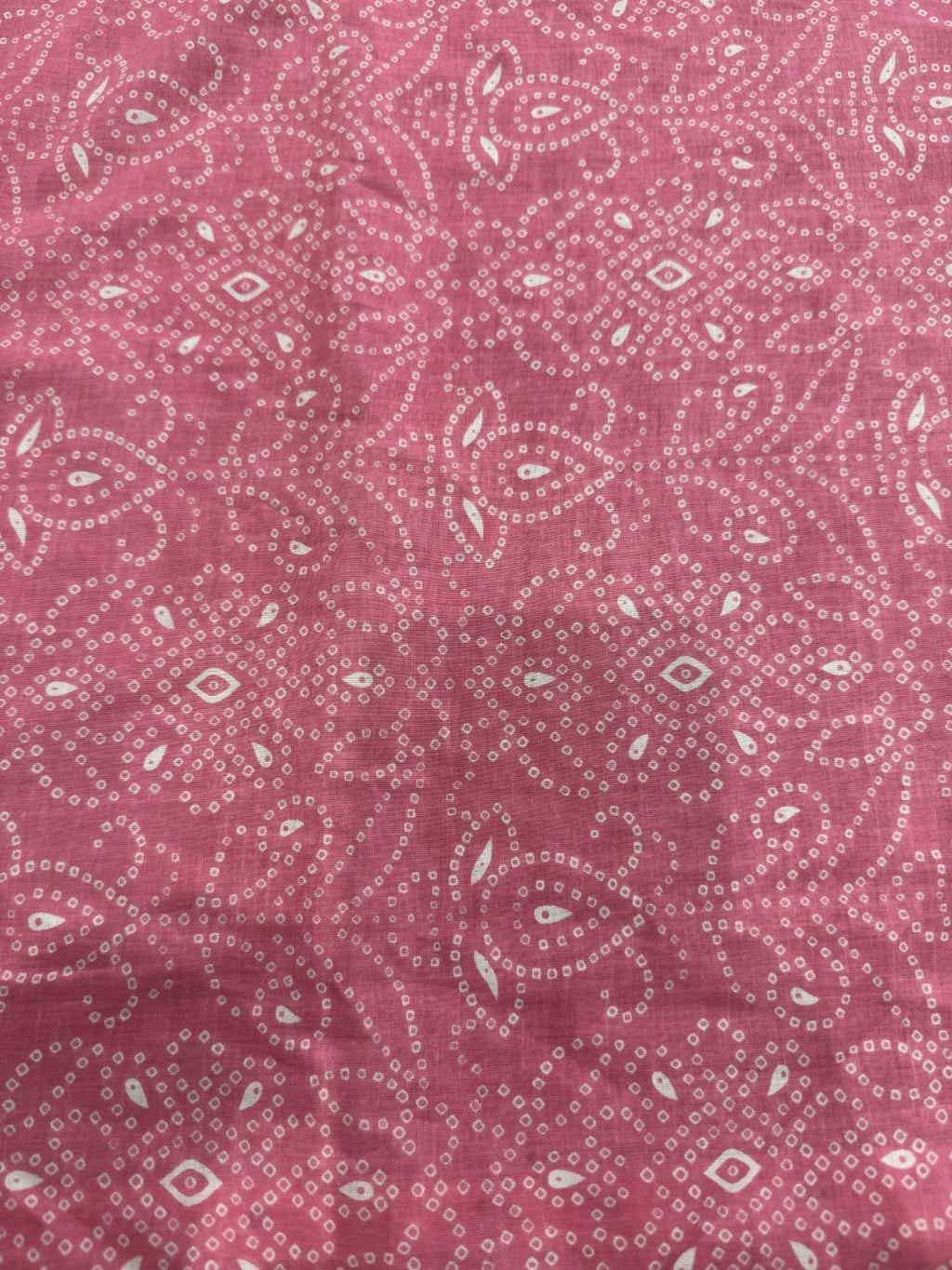 Cotton Pink/White Print