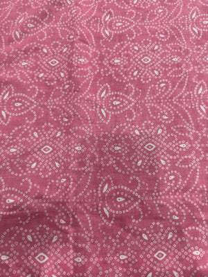 Cotton Pink/White Print