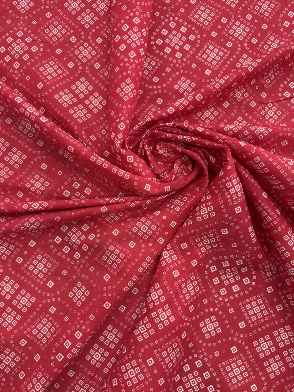 Cotton Red/White Print