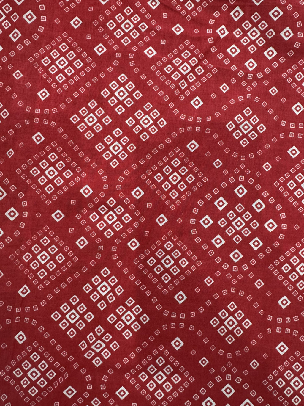 Cotton Red/White Print