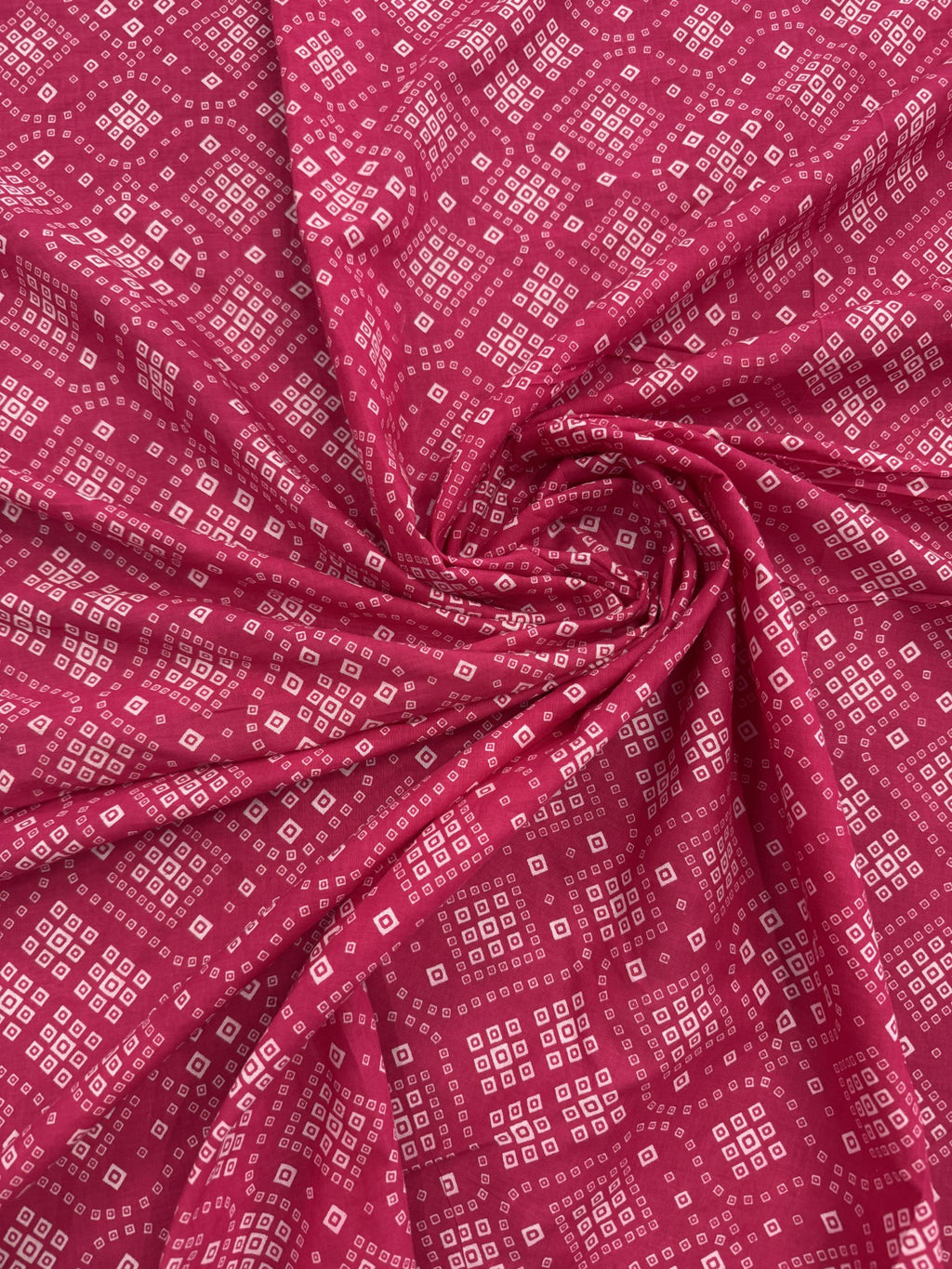 Cotton Fuchsia/White Print