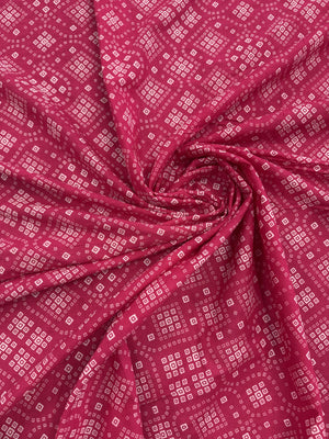 Cotton Fuchsia/White Print