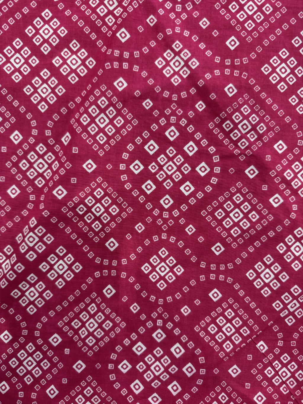 Cotton Fuchsia/White Print