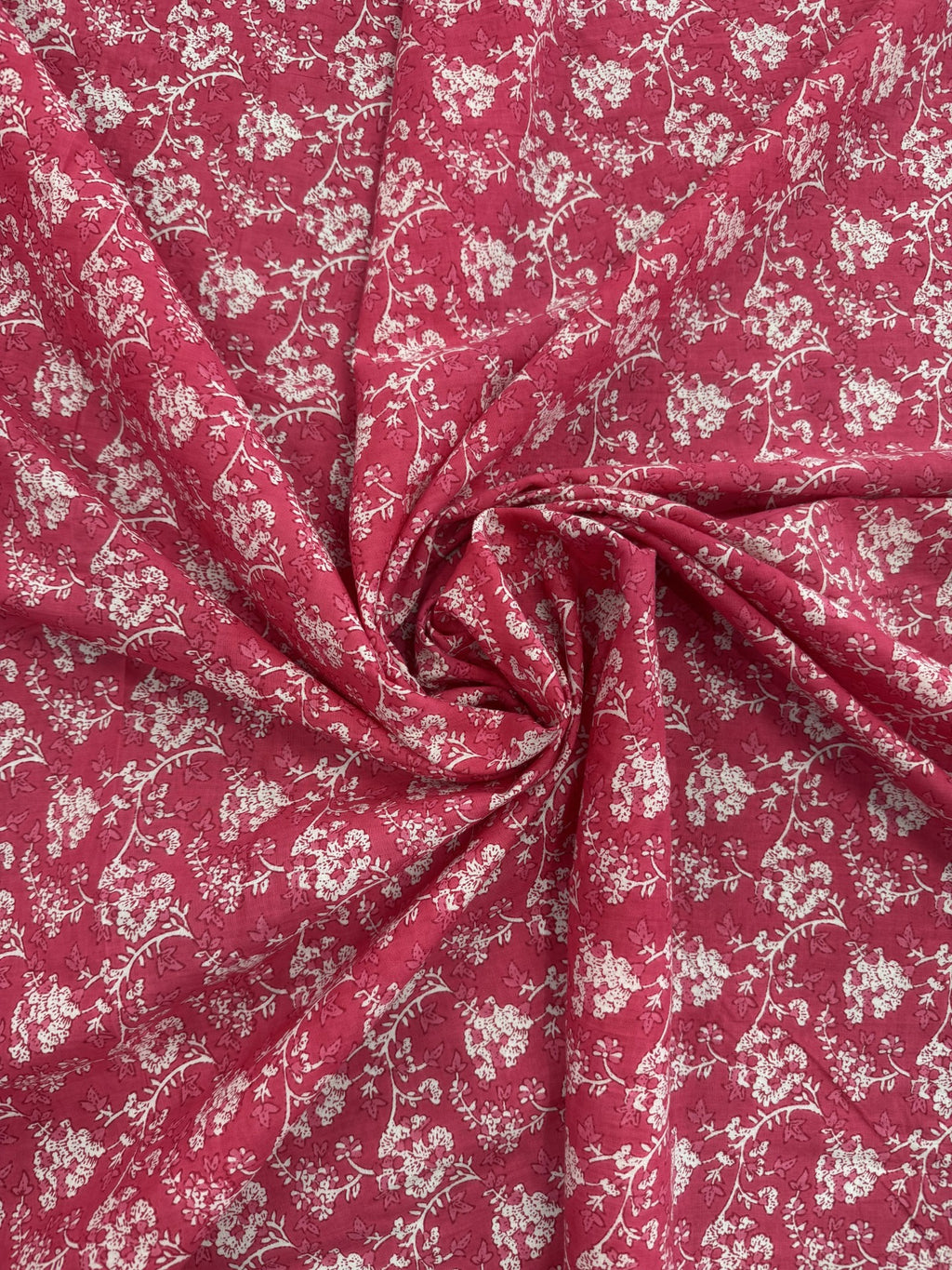 Cotton Pink/White Print