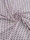 Cotton Beige/Purple Print