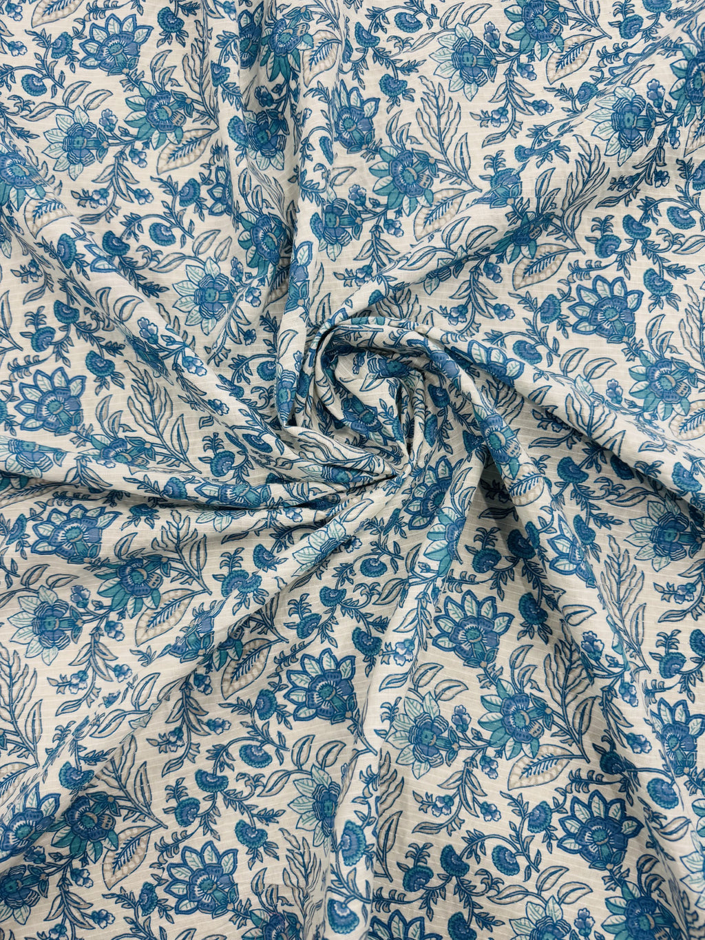 Cotton Cream/Floral Print