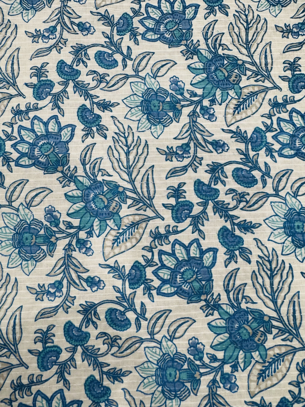 Cotton Cream/Floral Print