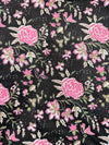 Cotton Black/Pink Floral