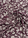 Cotton Beige/Purple Print