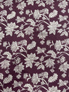 Cotton Maroon/Beige Print