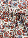 Cotton Beige/Rust Print