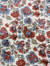 Cotton Beige/Rust Print