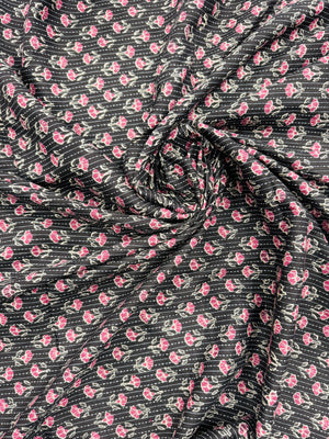Cotton Black/Floral Print