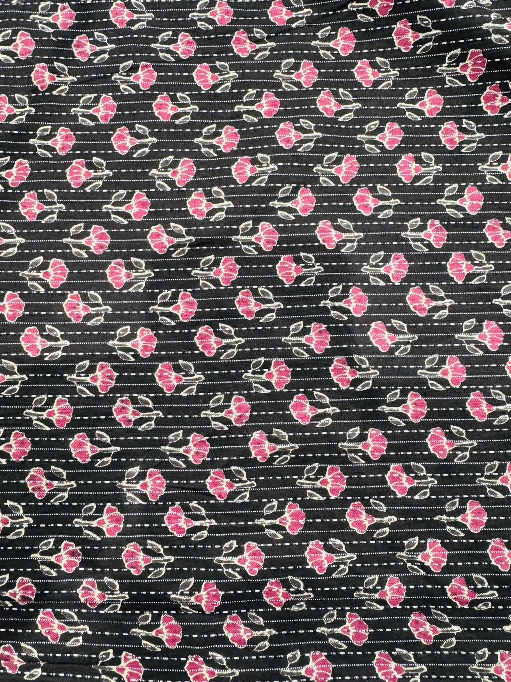 Cotton Black/Floral Print