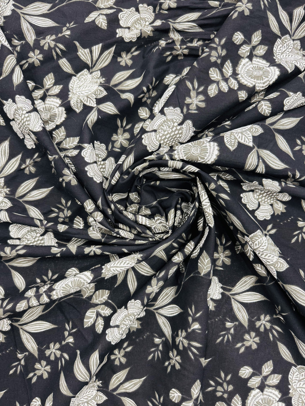 Cotton Black/Floral