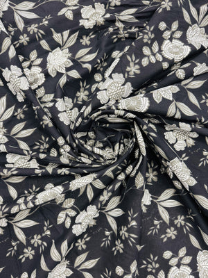 Cotton Black/Floral