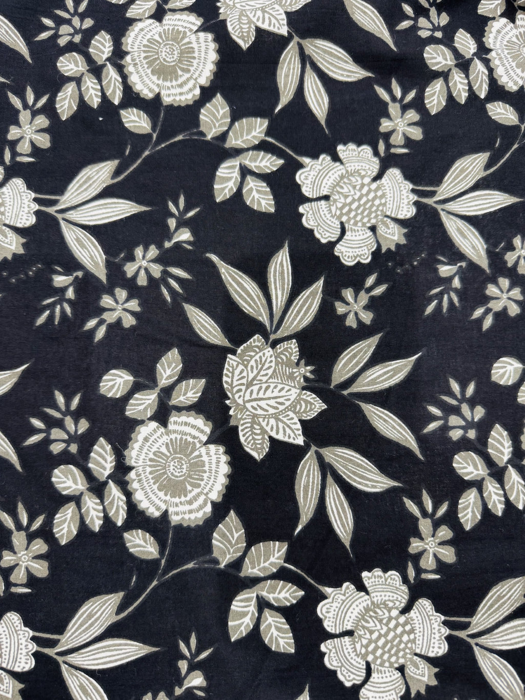 Cotton Black/Floral