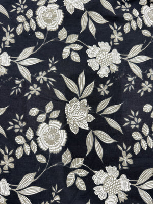 Cotton Black/Floral