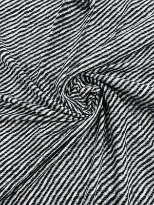 Cotton Black/White Lines