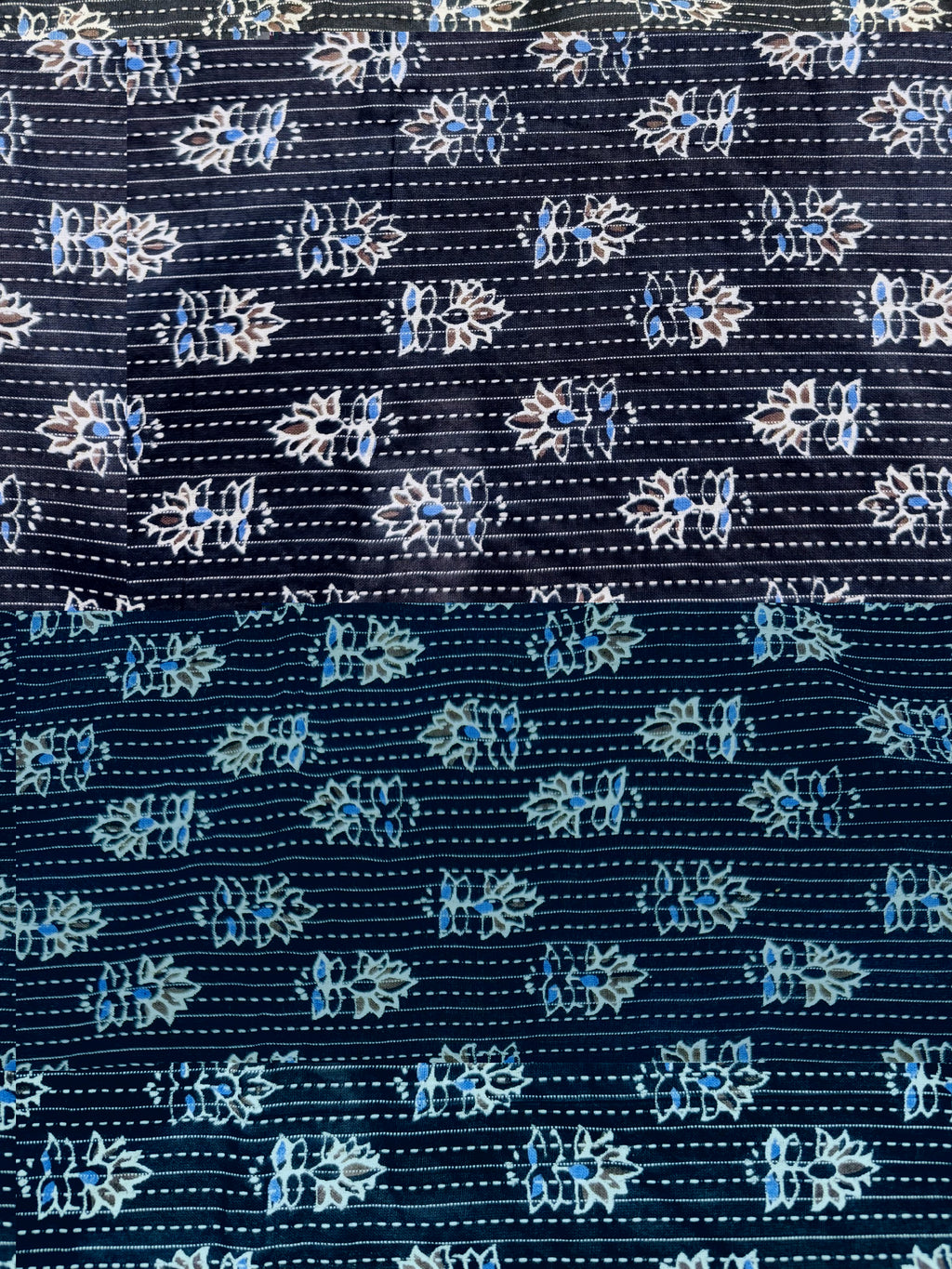 Cotton Navy/Floral Print
