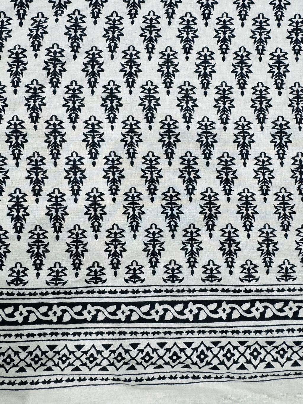 Cotton Off-white/Black Print