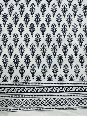 Cotton Off-white/Black Print