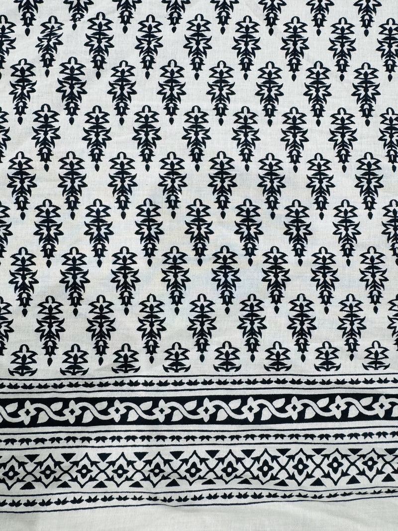 Cotton Off-white/Black Print