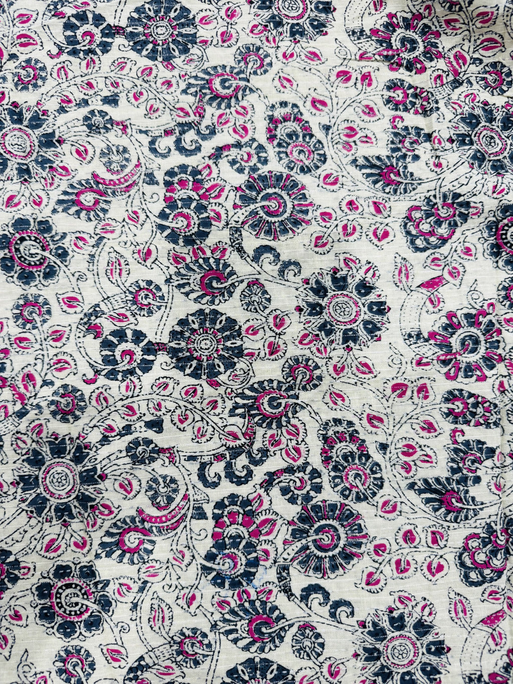 Cotton Beige/Grey Pink Floral