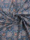 Cotton Beige/Purple Print